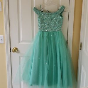 Mint Green Girls Formal Dress